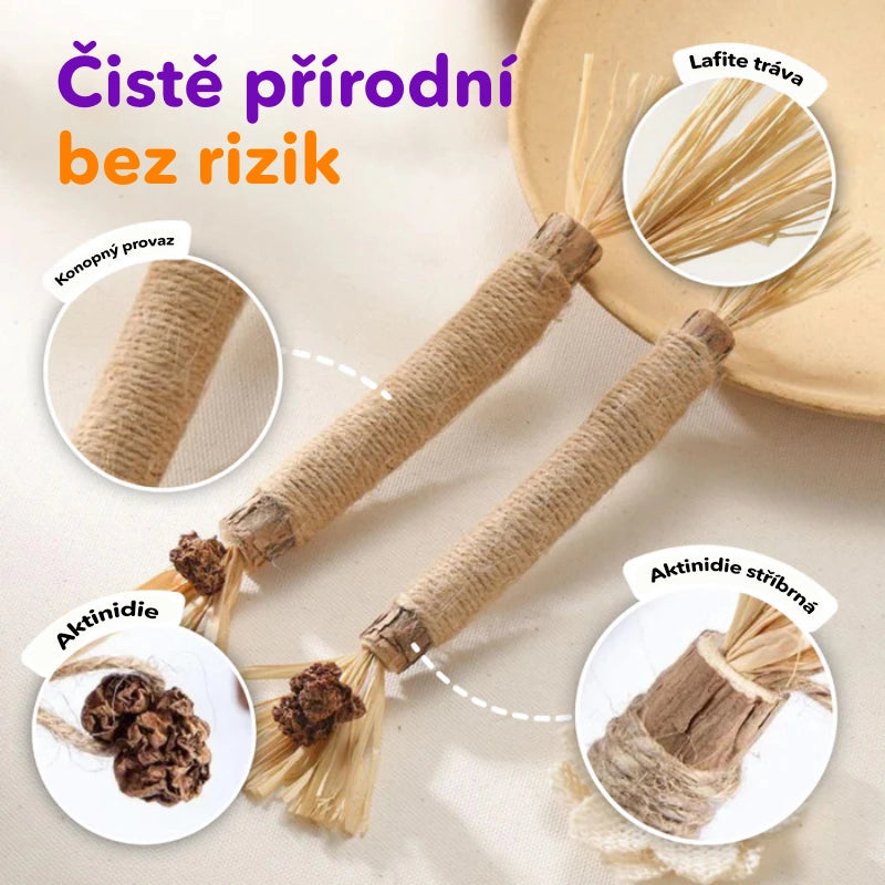 Dentálna hračka - hryzacie tyčinky s catnipom (3ks)