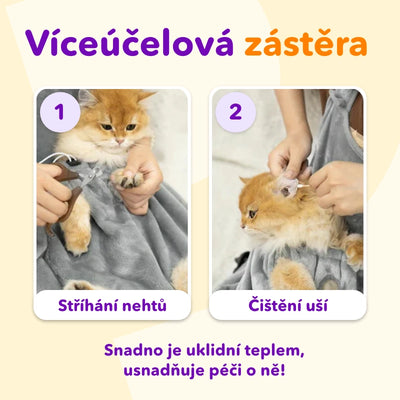 Zamatová prenášacia zástera pre mačky