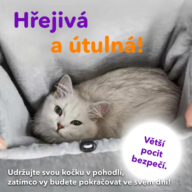Zamatová prenášacia zástera pre mačky