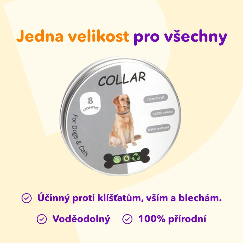 Antiparazitný obojok pre mačky a psy