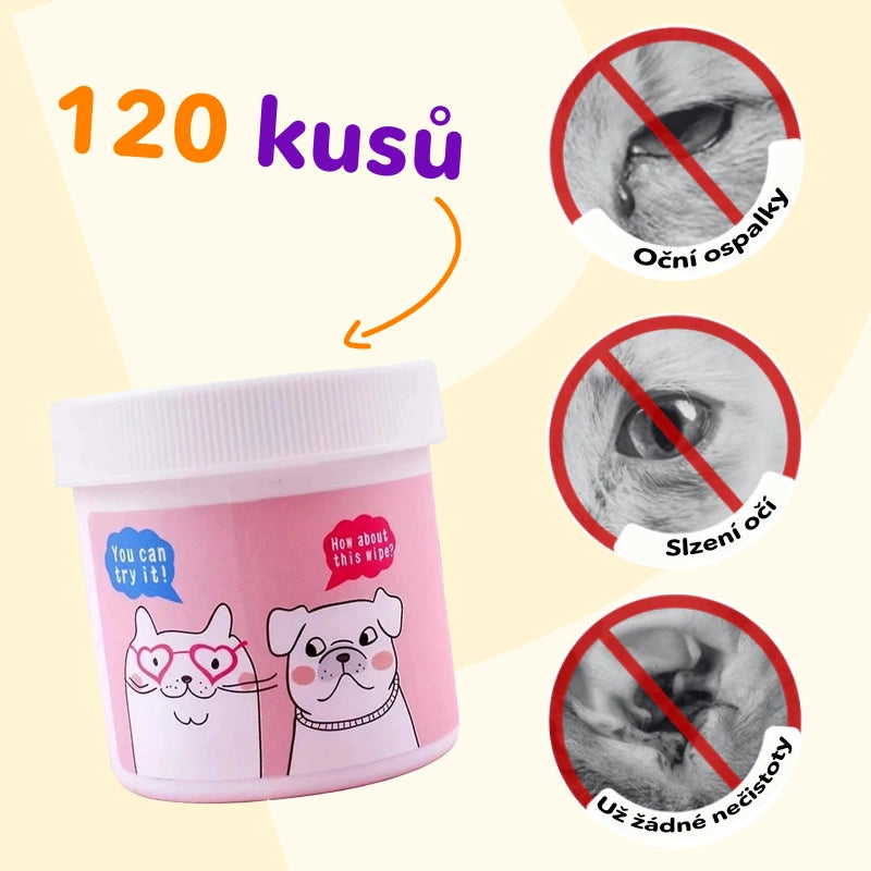 Obrúsky na oči a uši pre mačky a psy 120ks