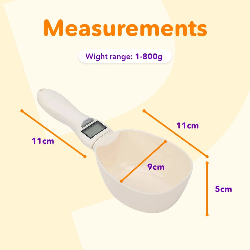 Vážiace lyžice na krmivo pre domáce zvieratá