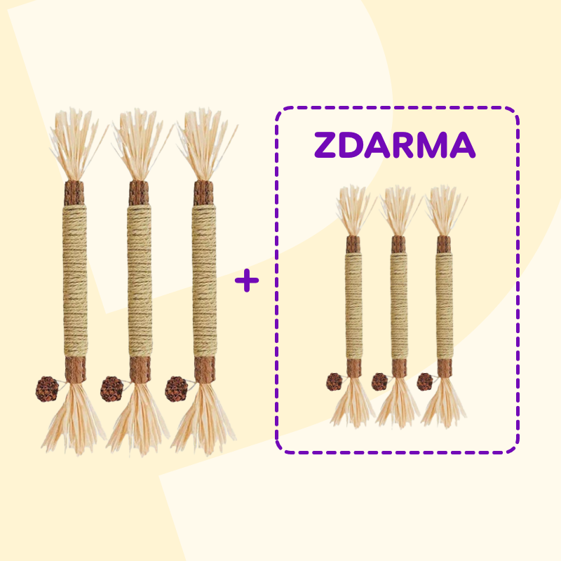 2+1 ZADARMO Dentálna hračka - hryzacie tyčinky s catnipom (3x 3 kusy)