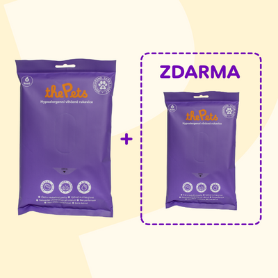 2+1 ZADARMO Čistiace vlhčené rukavice pre domácich miláčikov (3x 6 kusov)